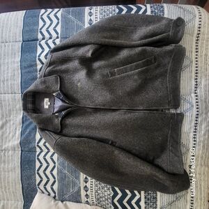 Lacoste Gray Wool Bomber Jacket size L